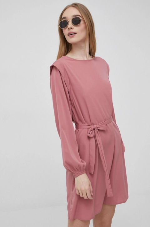 JDY rochie culoarea roz, mini, drept
