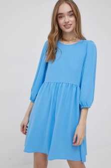 JDY rochie culoarea turcoaz, mini, evazati