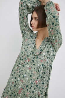 JDY rochie culoarea verde, mini, evazati