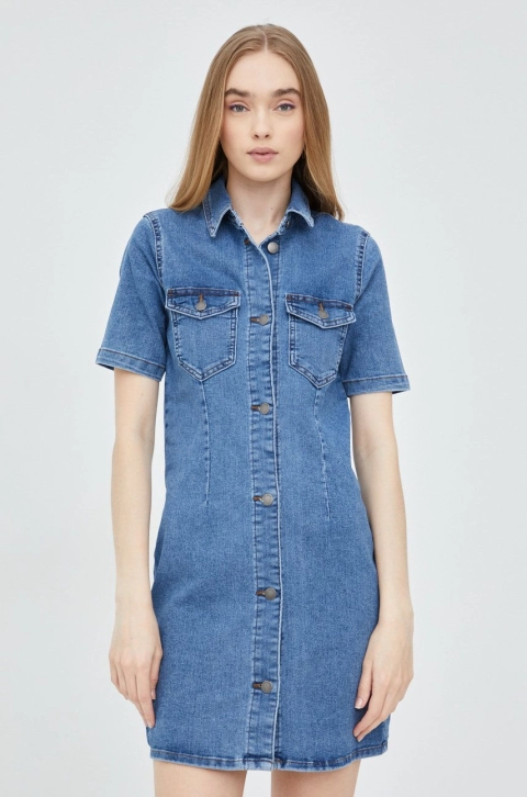 JDY rochie jeans mini, drept