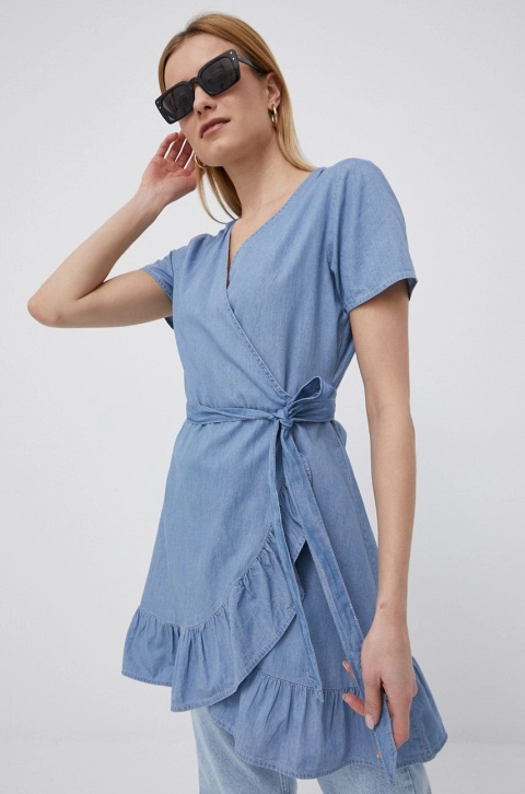 JDY rochie jeans mini, evazati