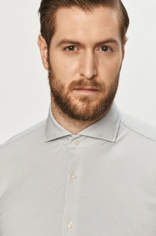 Joop! Cămașă bărbați, culoarea gri, cu guler italian, slim