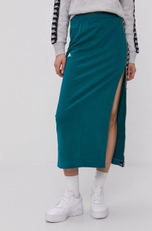 Kappa Fustă culoarea verde, midi, model drept