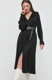 Karl Lagerfeld rochie culoarea negru, midi, drept