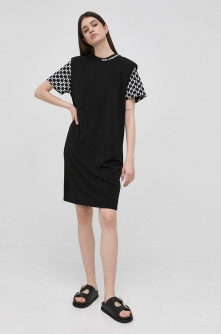 Karl Lagerfeld rochie culoarea negru, mini, drept