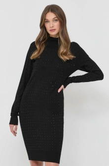 Karl Lagerfeld rochie culoarea negru, mini, drept