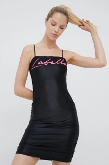 LaBellaMafia rochie culoarea negru, mini, mulata