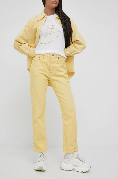 Levi's jeansi 501 Crop femei , high waist