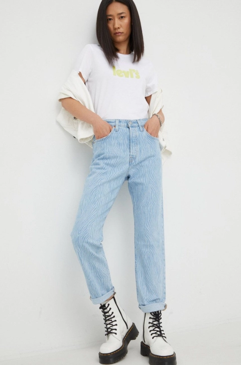 Levi's jeansi 501 Crop femei , high waist