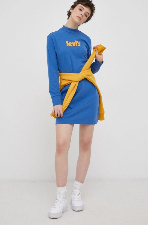 Levi's Rochie din bumbac mini, model drept