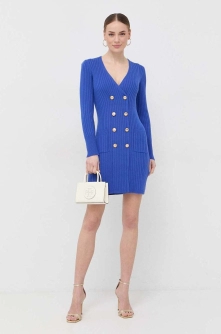 Luisa Spagnoli rochie din lana mini, mulata