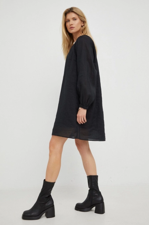 Marc O'Polo rochie culoarea negru, mini, oversize