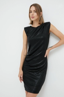 Marella rochie culoarea negru, mini, drept