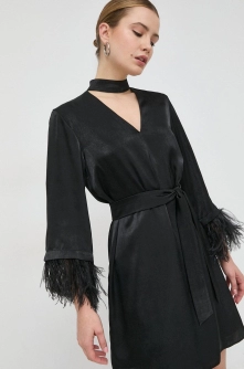 Marella rochie culoarea negru, mini, drept