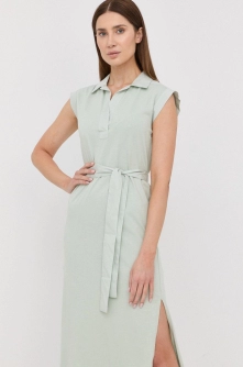 Marella rochie culoarea verde, midi, drept