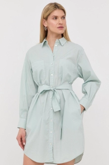 Marella rochie culoarea verde, mini, drept