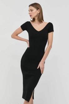 Marella rochie Piadena culoarea negru, midi, mulata