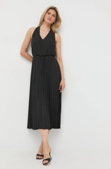 MAX&Co. rochie culoarea negru, midi, evazati