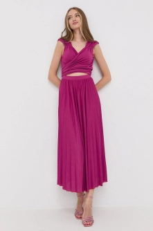 MAX&Co. rochie culoarea violet, maxi, evazati