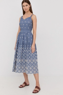 MAX&Co. rochie din amestec de in midi, evazati