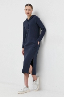 Max Mara Leisure rochie culoarea albastru marin, midi, drept