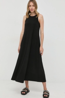 Max Mara Leisure rochie culoarea negru, maxi, drept