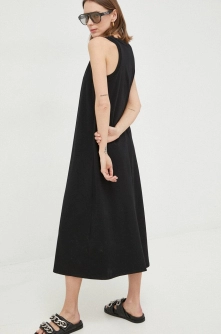 Max Mara Leisure rochie culoarea negru, midi, drept