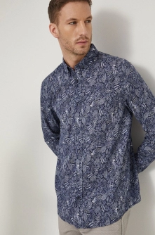 Medicine camasa de in barbati, cu guler button-down, regular