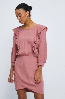 Medicine rochie culoarea roz, mini, mulata