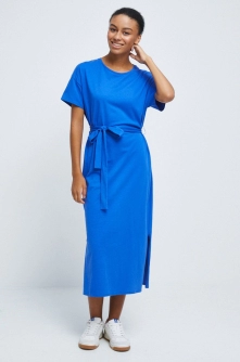 Medicine rochie din bumbac culoarea violet, mini, drept