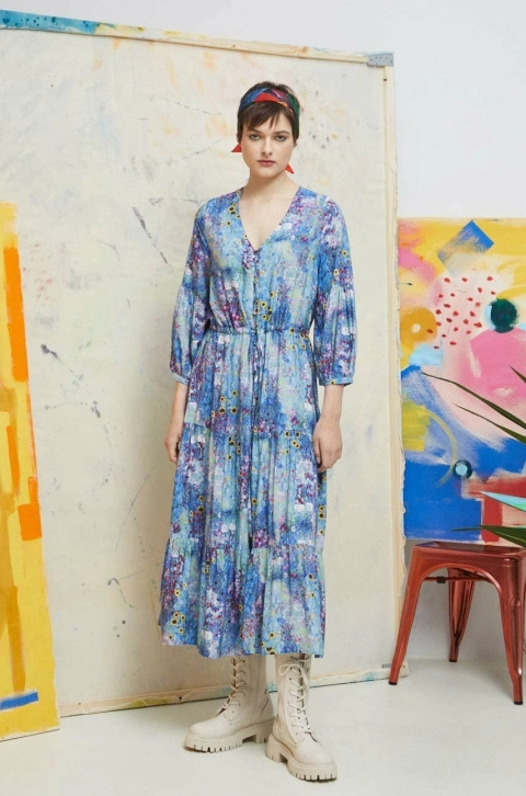 Medicine rochie maxi, evazati