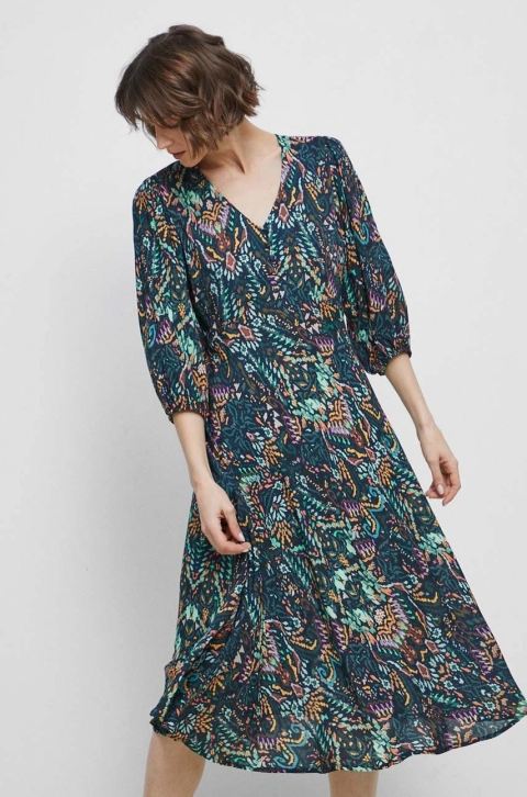 Medicine rochie midi, evazati