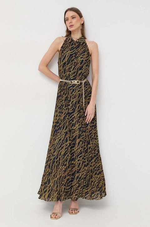 MICHAEL Michael Kors rochie culoarea albastru marin, maxi, evazati