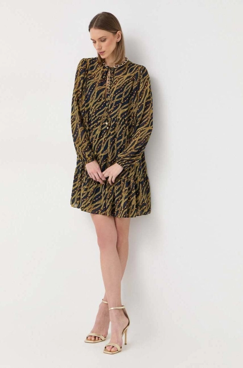MICHAEL Michael Kors rochie culoarea albastru marin, mini, evazati