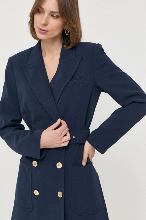 MICHAEL Michael Kors rochie culoarea albastru marin, mini, mulata