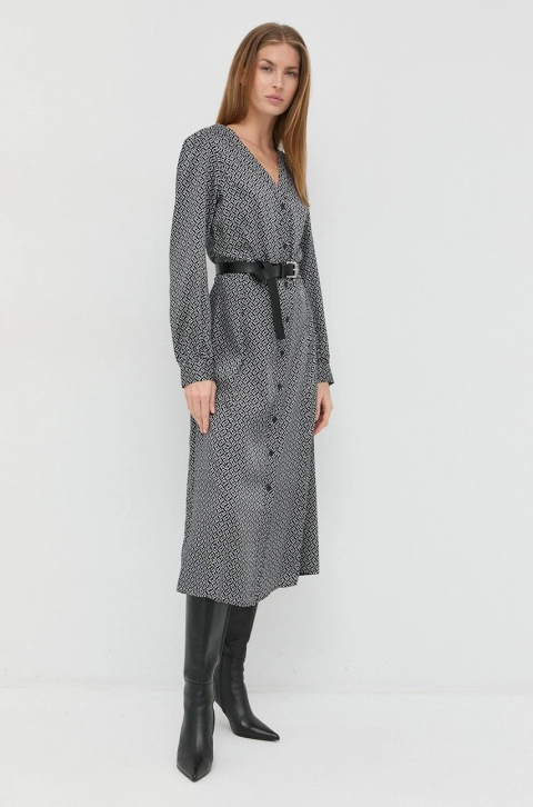 MICHAEL Michael Kors rochie culoarea negru, midi, evazati