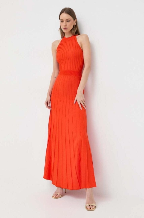 MICHAEL Michael Kors rochie culoarea portocaliu, maxi, evazati
