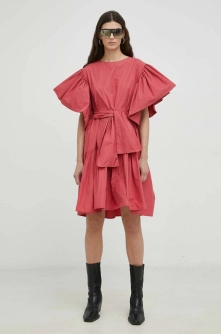 MMC STUDIO rochie culoarea roz, mini, evazati