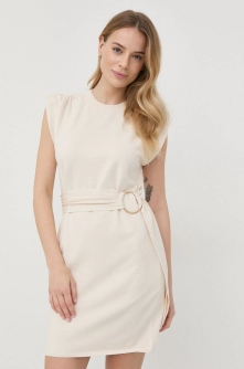 Morgan rochie culoarea bej, mini, drept