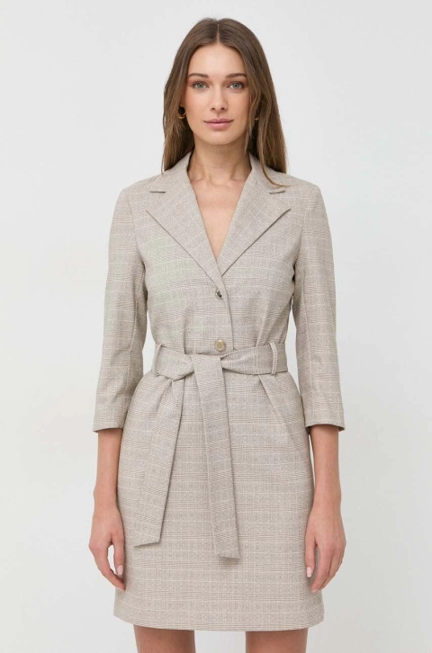 Morgan rochie culoarea bej, mini, drept