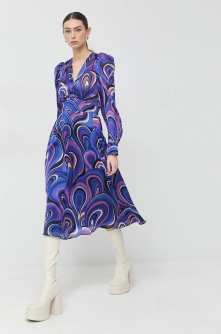 Morgan rochie culoarea violet, midi, evazati