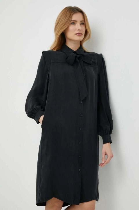 Mos Mosh rochie culoarea negru, mini, oversize