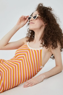 Noisy May rochie culoarea bej, mini, mulata