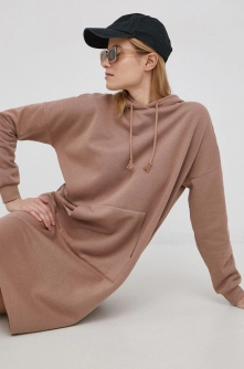 Noisy May rochie culoarea maro, mini, oversize