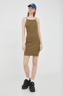 Noisy May rochie culoarea verde, mini, mulata