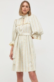 Notes du Nord rochie culoarea bej, midi, evazati