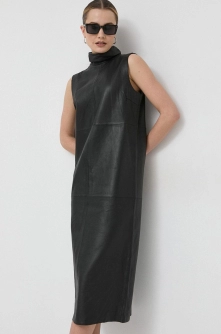 Notes du Nord rochie culoarea negru, maxi, drept