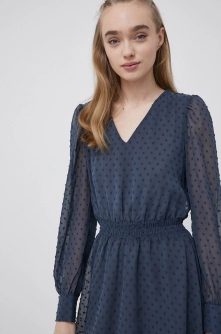 Only rochie culoarea albastru marin, mini, evazati