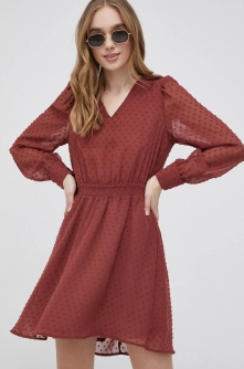 Only rochie culoarea bordo, mini, evazati