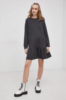 Only Rochie culoarea gri, mini, evazata